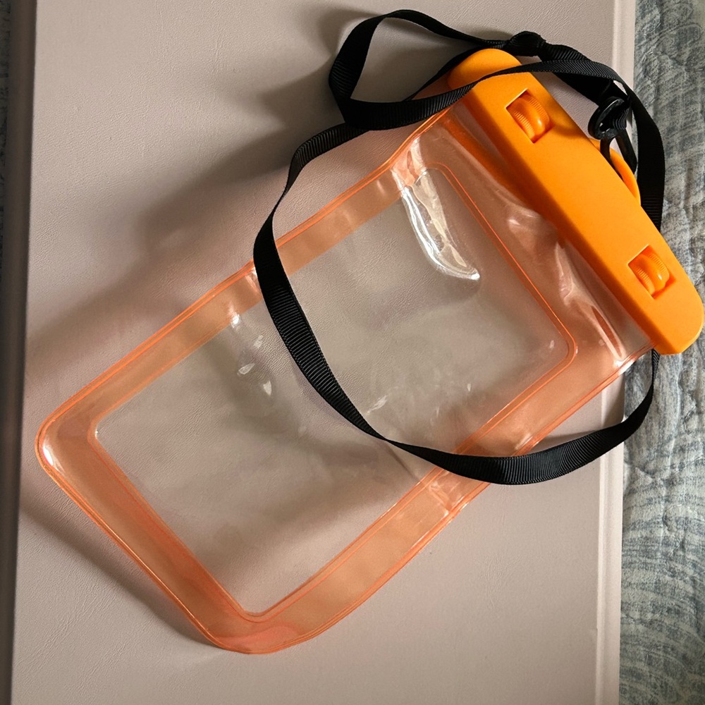 Waterproof Orange Phone Pouch